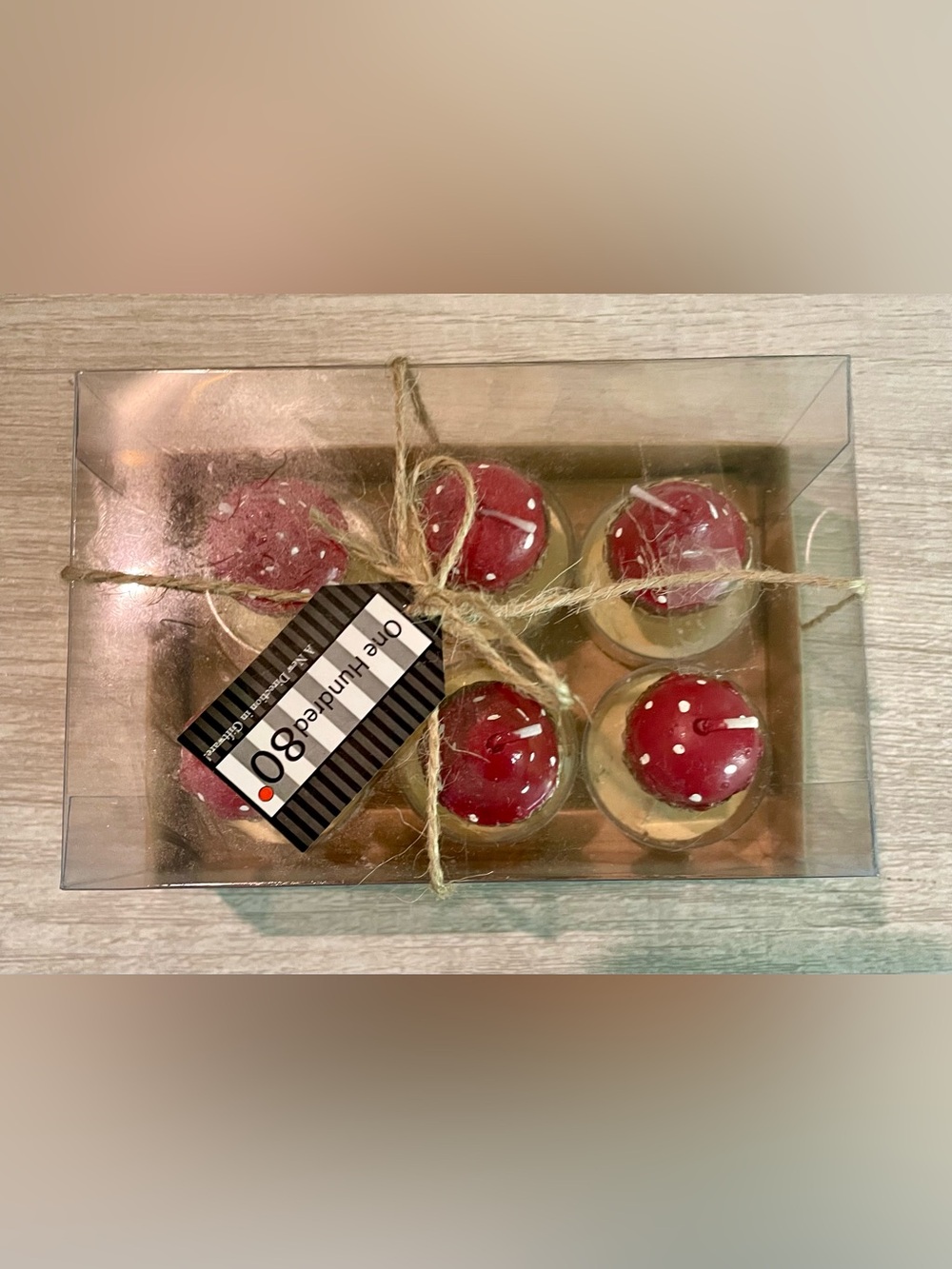 NWT Mushroom Tealight Candles Set of 6